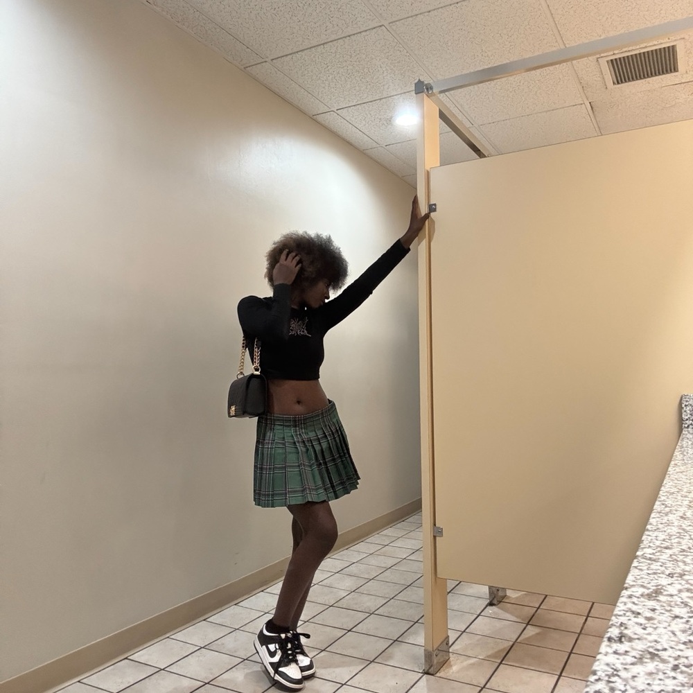 Fashion Nova Green Plaid Mini Skirt
